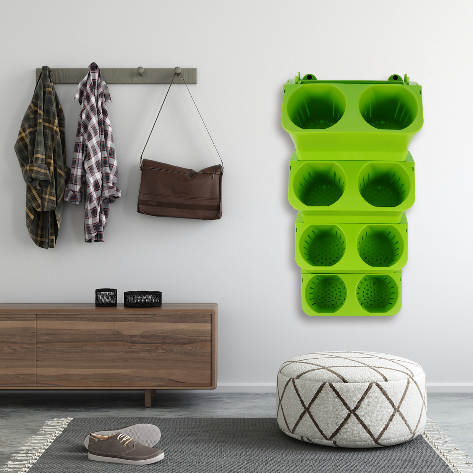 Juego de 4 Macetas Verticales  - Self-Watering Planter reseña y precio
